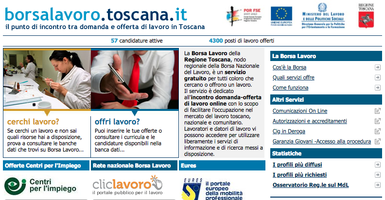 il portale borsa lavoro toscana
